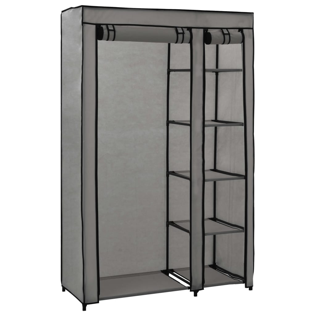 Kokoontaitettavat vaatekaapit 2 kpl harmaa 110x45x175 cm kangas - Sisustajankoti.fi