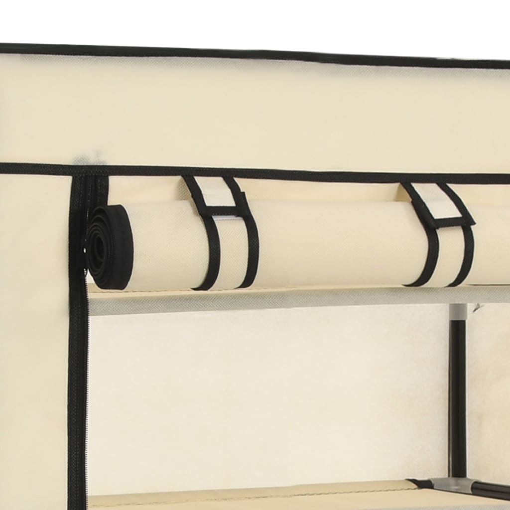 Kenkäkaappi suojalla kerma 58x28x106 cm kangas - Sisustajankoti.fi