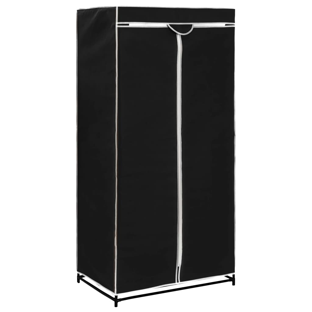 Vaatekaappi musta 75x50x160 cm - Sisustajankoti.fi