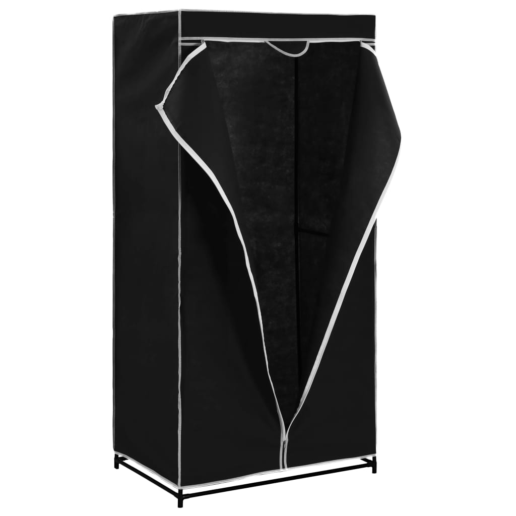 Vaatekaappi musta 75x50x160 cm - Sisustajankoti.fi