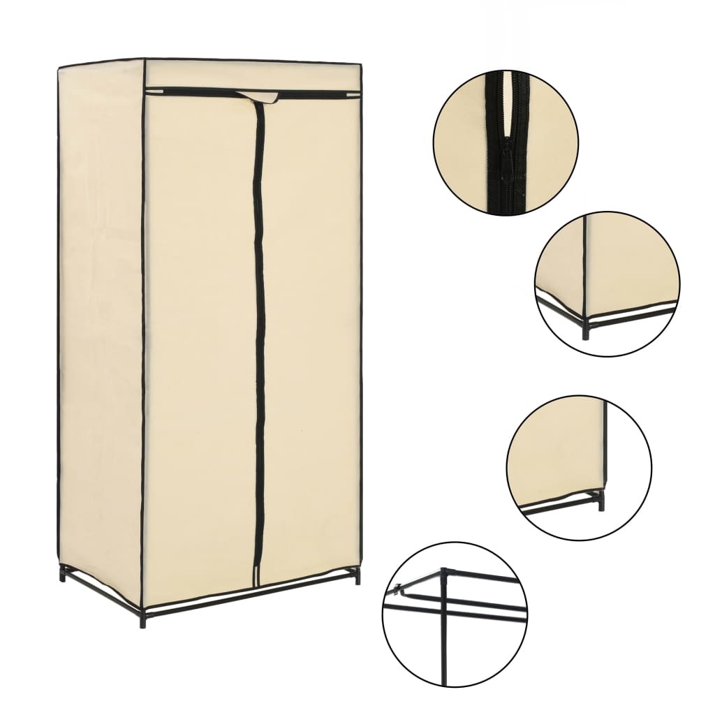 Vaatekaapit 2 kpl kerma 75x50x160 cm - Sisustajankoti.fi