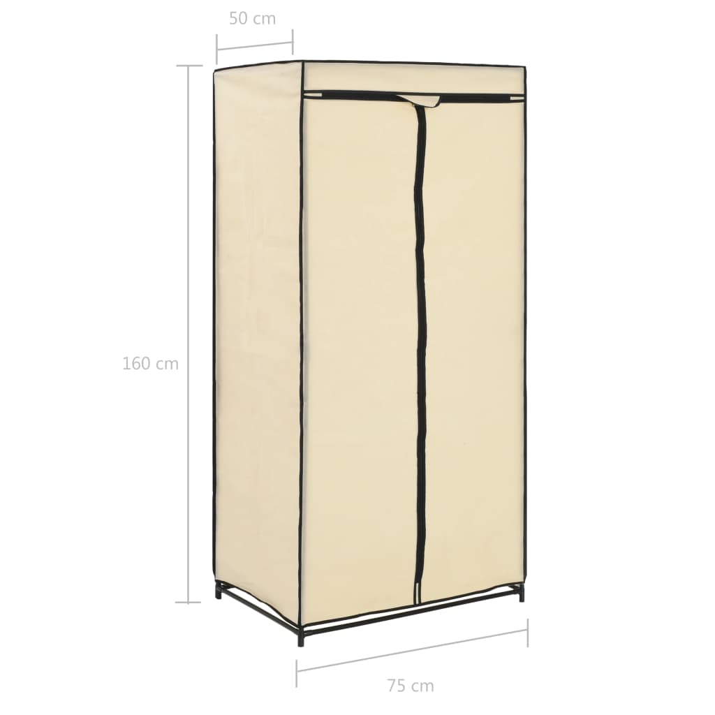 Vaatekaapit 2 kpl kerma 75x50x160 cm - Sisustajankoti.fi