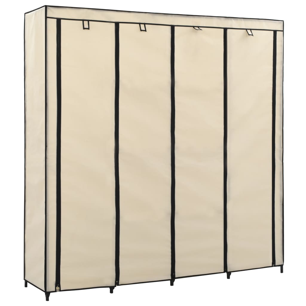 Vaatekaappi 4 lokerolla kerma 175x45x170 cm - Sisustajankoti.fi