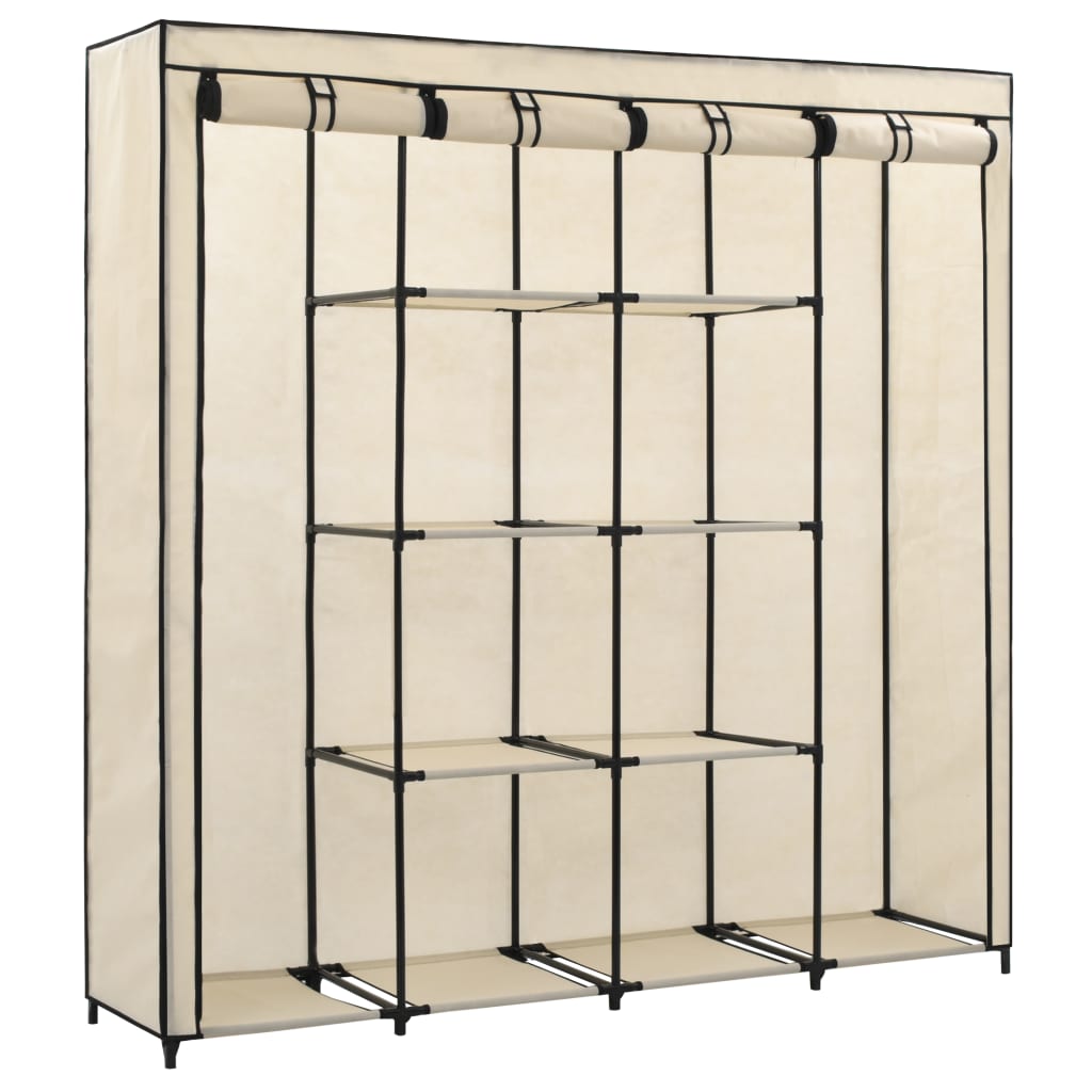 Vaatekaappi 4 lokerolla kerma 175x45x170 cm - Sisustajankoti.fi