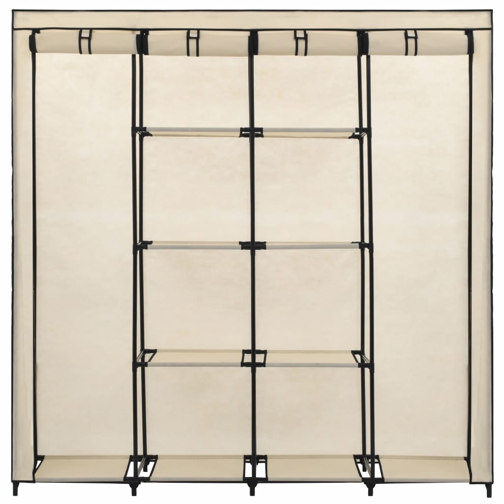 Vaatekaappi 4 lokerolla kerma 175x45x170 cm - Sisustajankoti.fi