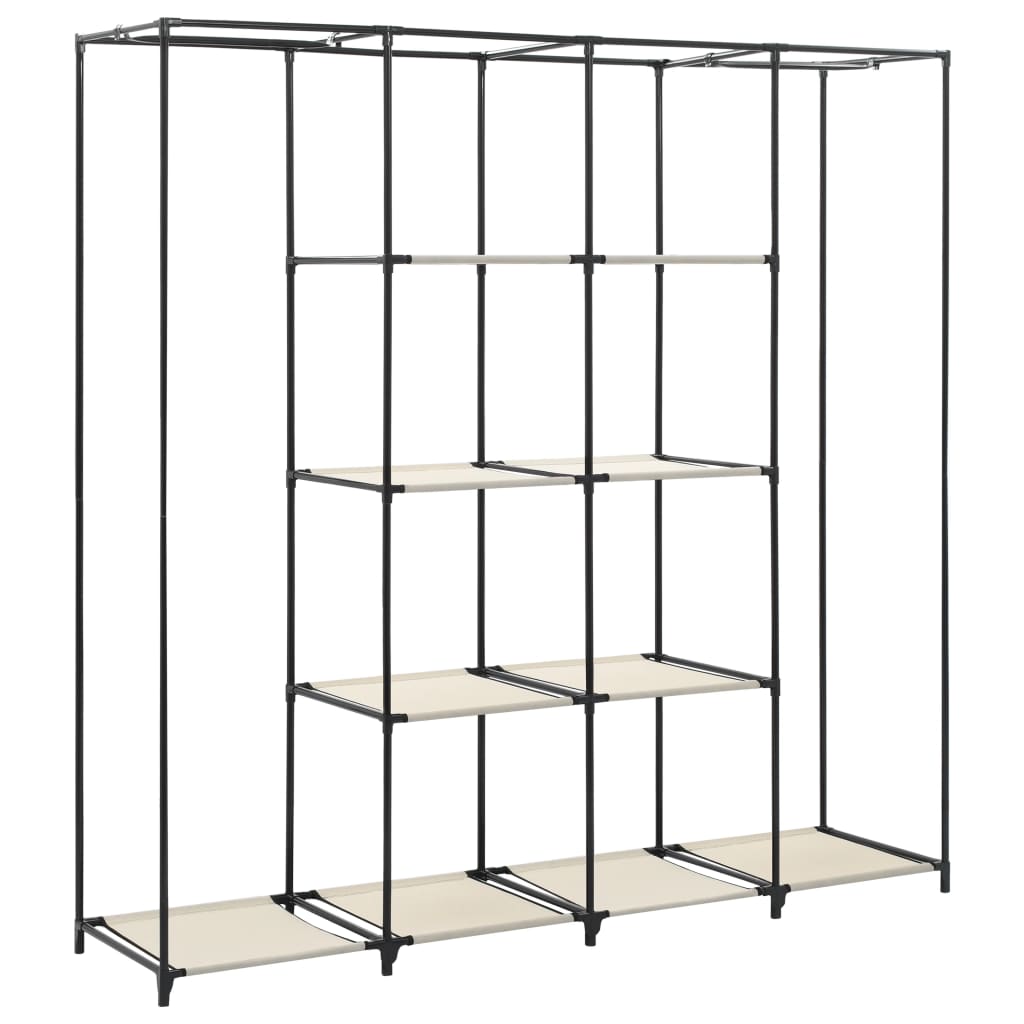 Vaatekaappi 4 lokerolla kerma 175x45x170 cm - Sisustajankoti.fi