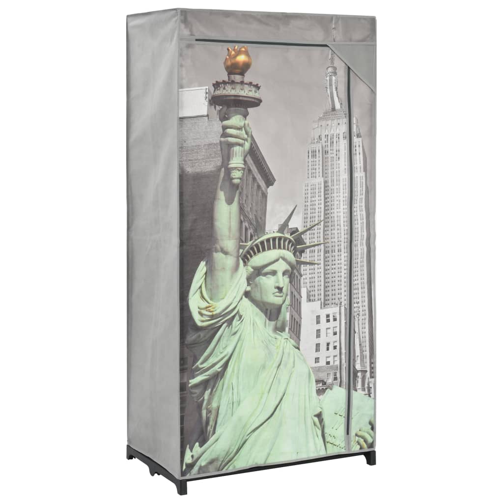 Vaatekaappi New York 75x45x160 cm kangas - Sisustajankoti.fi