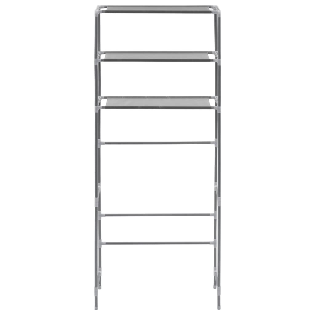Säilytyshylly pesukoneen ylle 3 tasoa hopea 69x28x169 cm - Sisustajankoti.fi