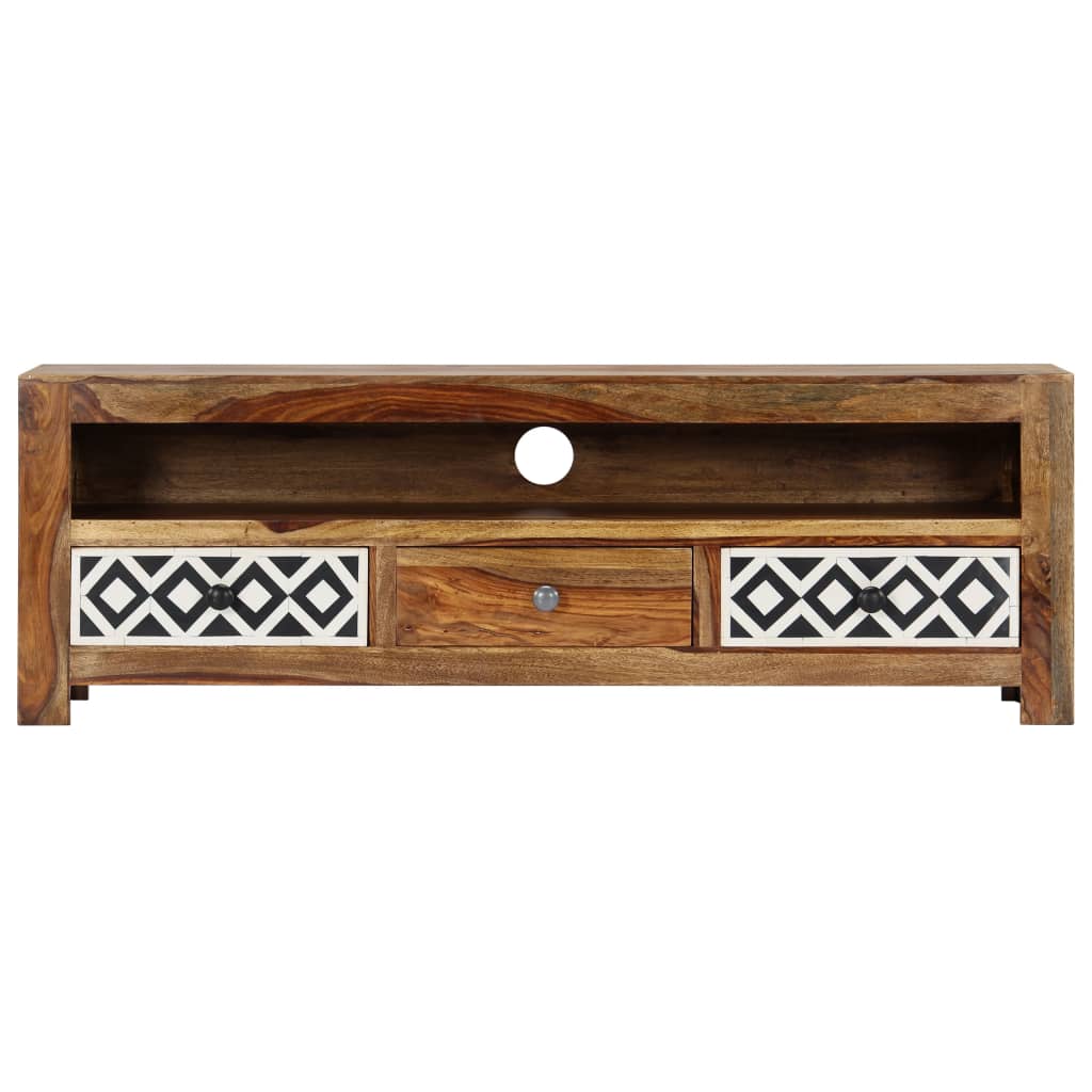 TV-taso 120x30x40 cm täysi seesampuu - Sisustajankoti.fi