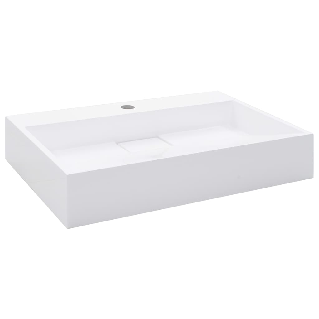 Pesuallas 60x38x11 cm mineraali-/marmorivalu valkoinen - Sisustajankoti.fi