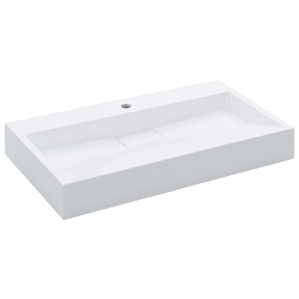 Pesuallas 80x46x11 cm mineraali-/marmorivalu valkoinen - Sisustajankoti.fi