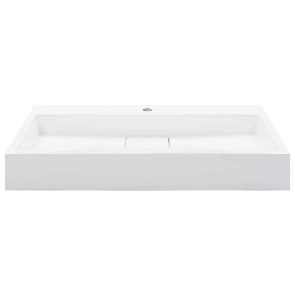 Pesuallas 80x46x11 cm mineraali-/marmorivalu valkoinen - Sisustajankoti.fi