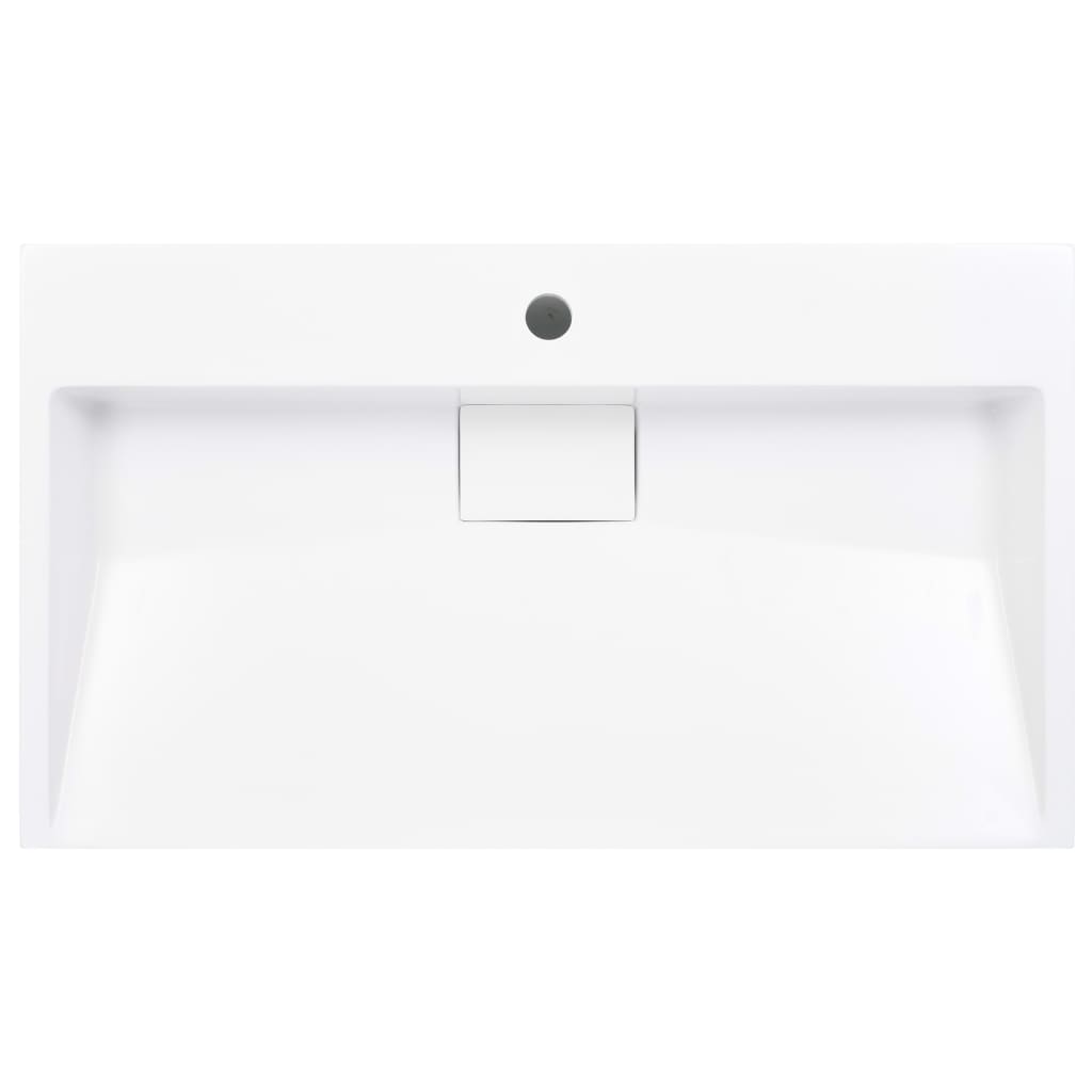 Pesuallas 80x46x11 cm mineraali-/marmorivalu valkoinen - Sisustajankoti.fi