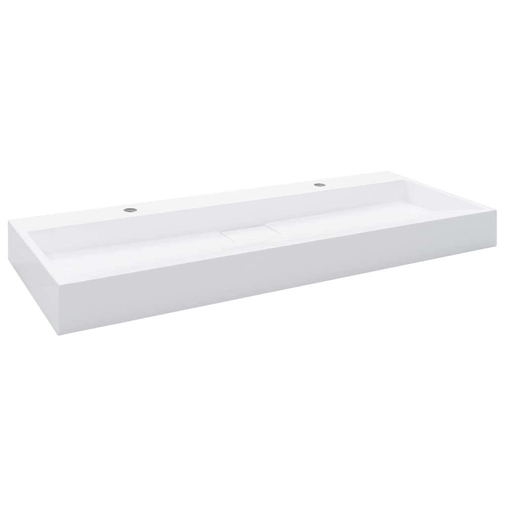 Pesuallas 120x46x11 cm mineraali-/marmorivalu valkoinen - Sisustajankoti.fi