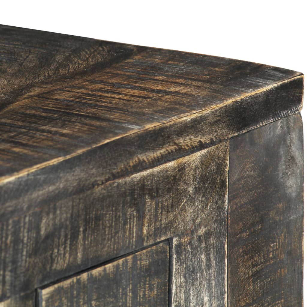 Työpöytä musta 110x50x75 cm täysi mangopuu - Sisustajankoti.fi