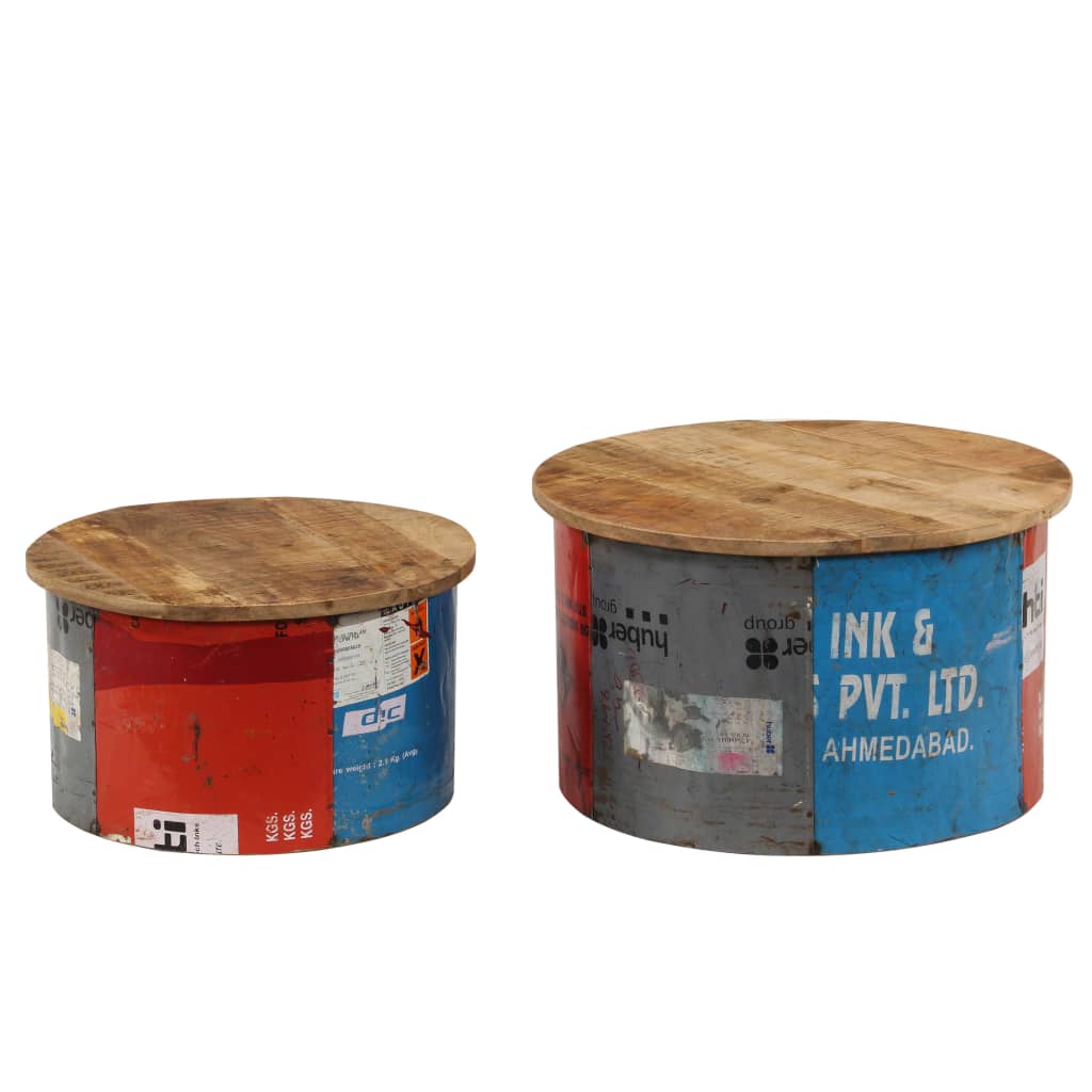 Sohvapöydät 2 kpl täysi mangopuu - Sisustajankoti.fi