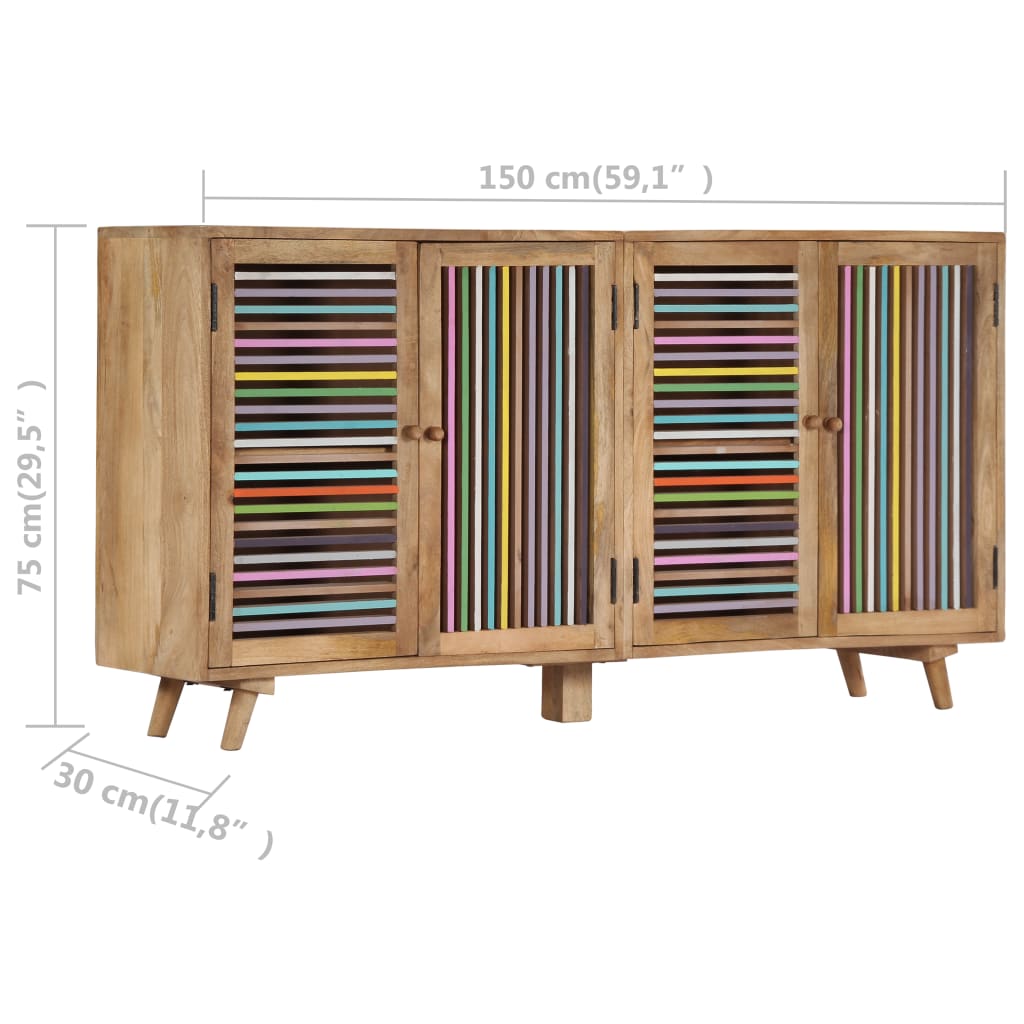 Senkki 150x30x75 cm täysi mangopuu - Sisustajankoti.fi