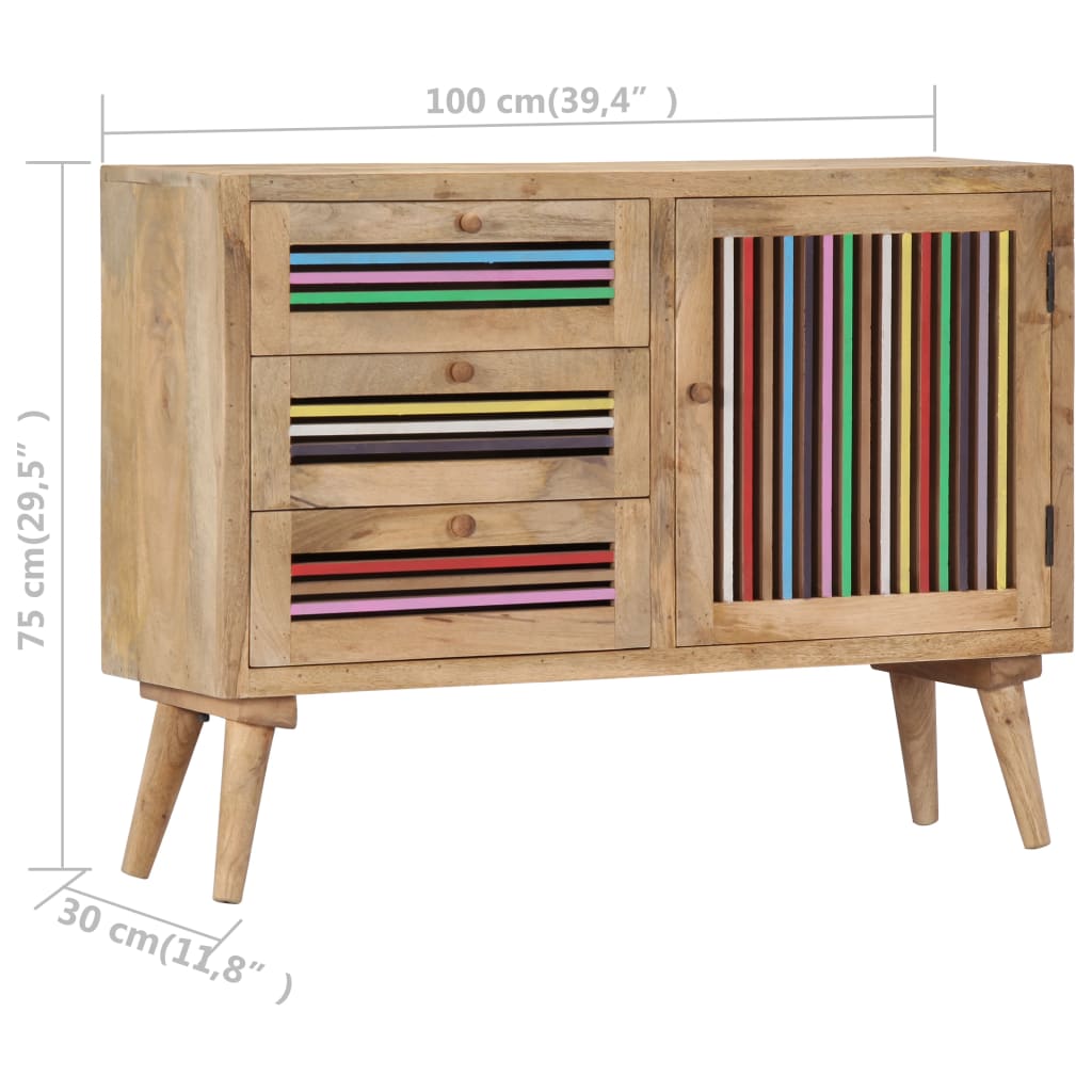 Senkki 100x30x75 cm mangopuu - Sisustajankoti.fi