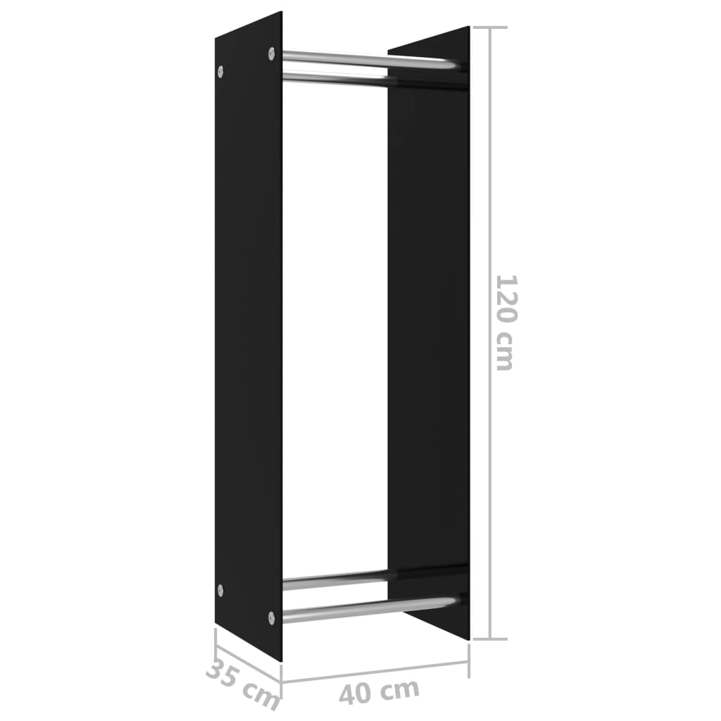 Polttopuuteline musta 40x35x120 cm lasi - Sisustajankoti.fi