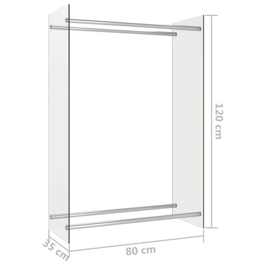 Polttopuuteline läpikuultava 80x35x120 cm lasi - Sisustajankoti.fi