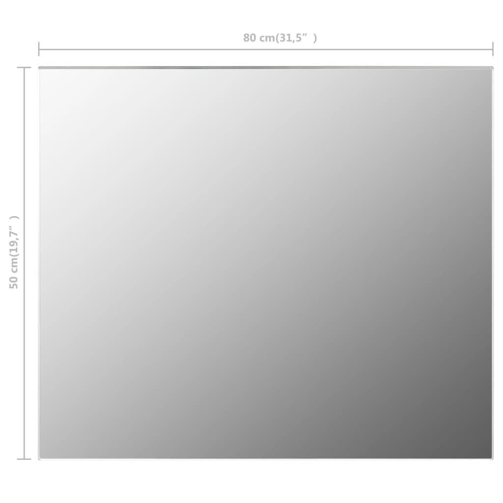 Kehyksetön peili 80x60 cm lasi - Sisustajankoti.fi