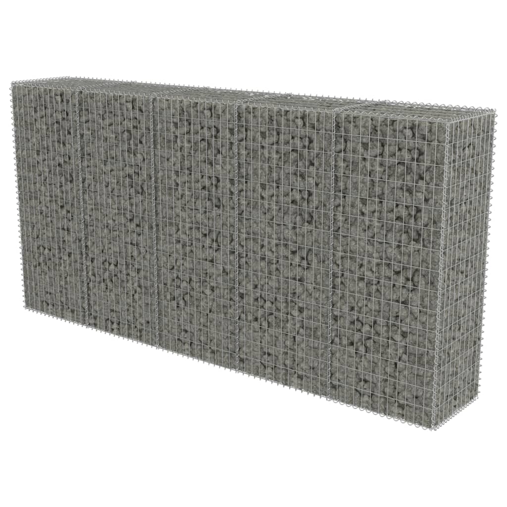 Gabionseinä kansilla galvanoitu teräs 300x50x150 cm - Sisustajankoti.fi