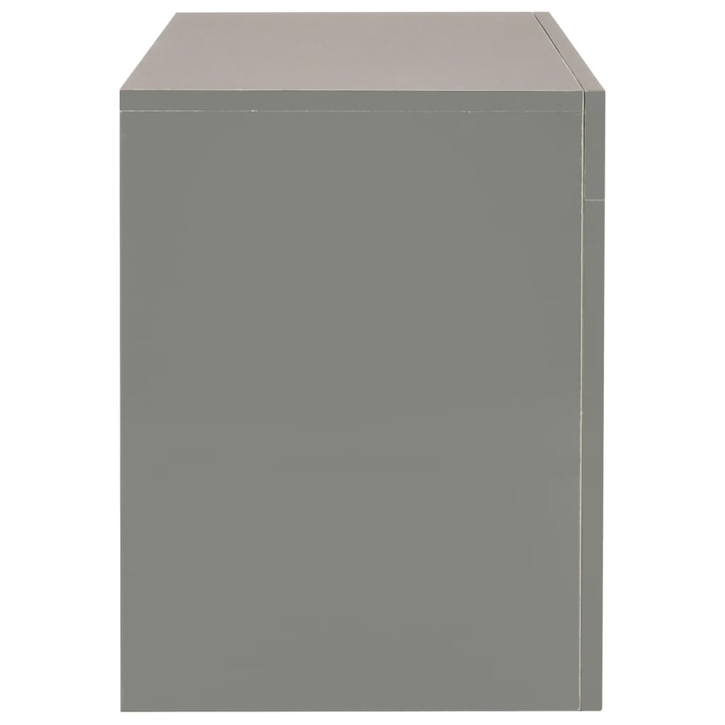 TV-taso LED-valoilla korkeakiilto harmaa 130x35x45 cm - Sisustajankoti.fi