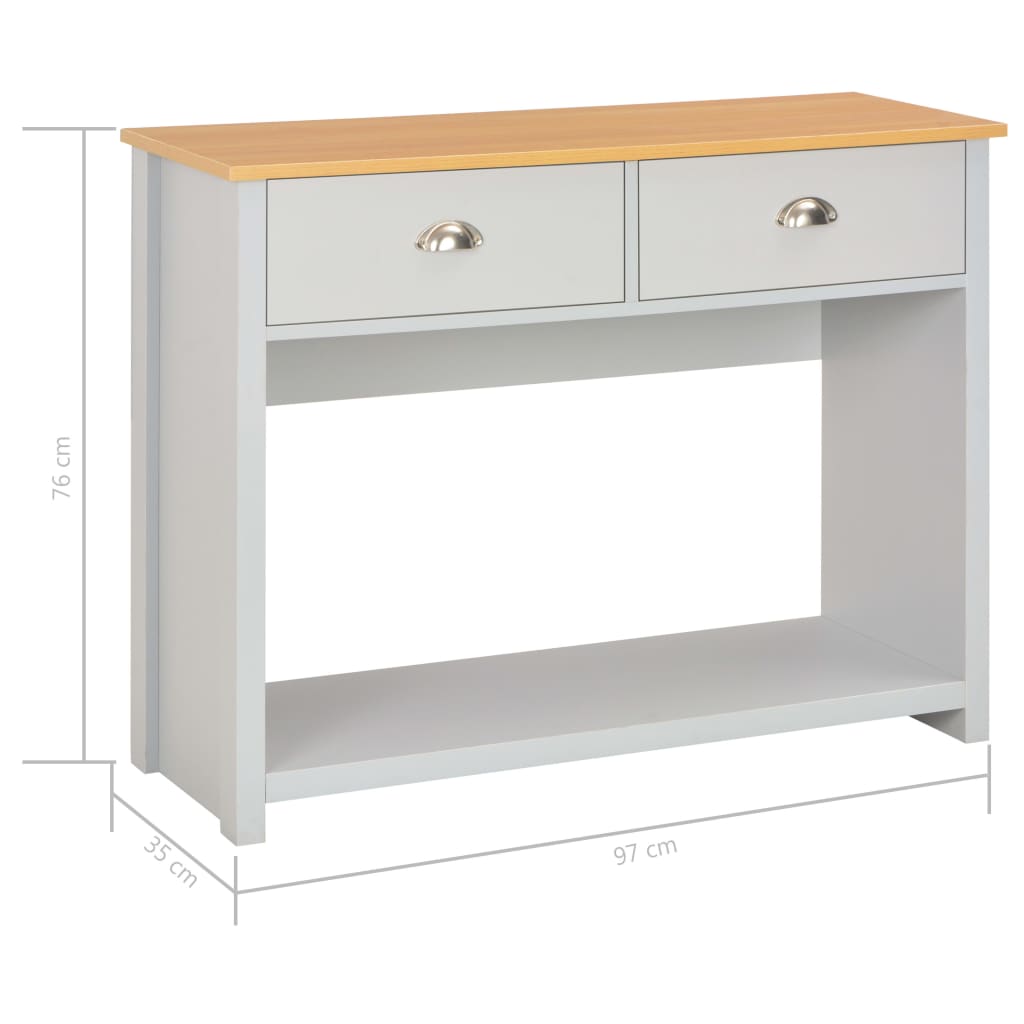 Konsolipöytä harmaa 97x35x76 cm - Sisustajankoti.fi