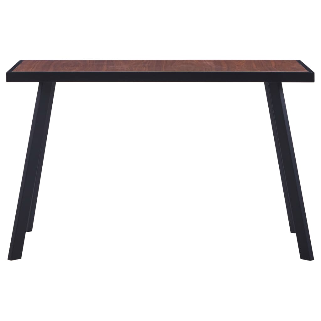 Ruokapöytä tumma puu ja musta 120x60x75 cm MDF - Sisustajankoti.fi