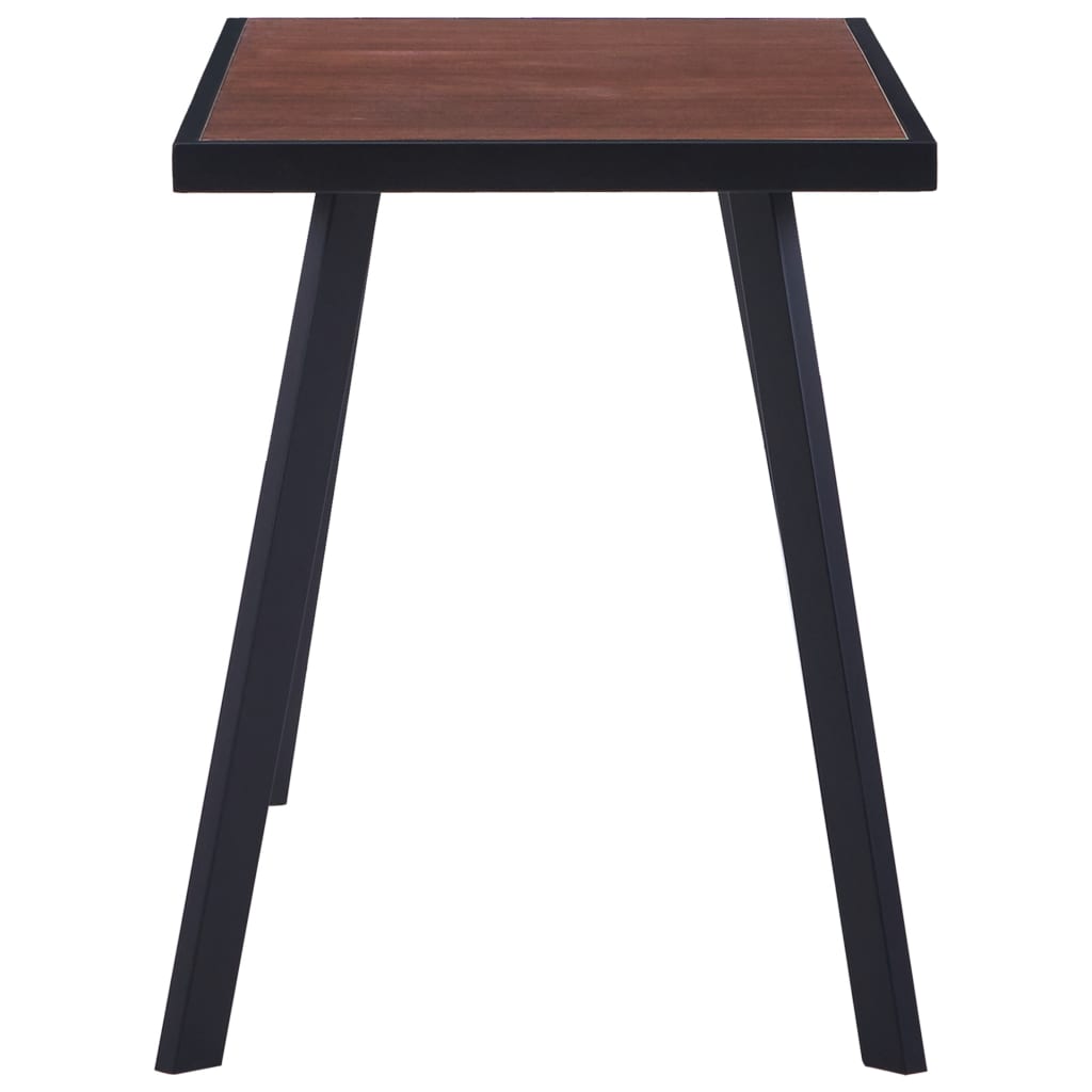 Ruokapöytä tumma puu ja musta 120x60x75 cm MDF - Sisustajankoti.fi
