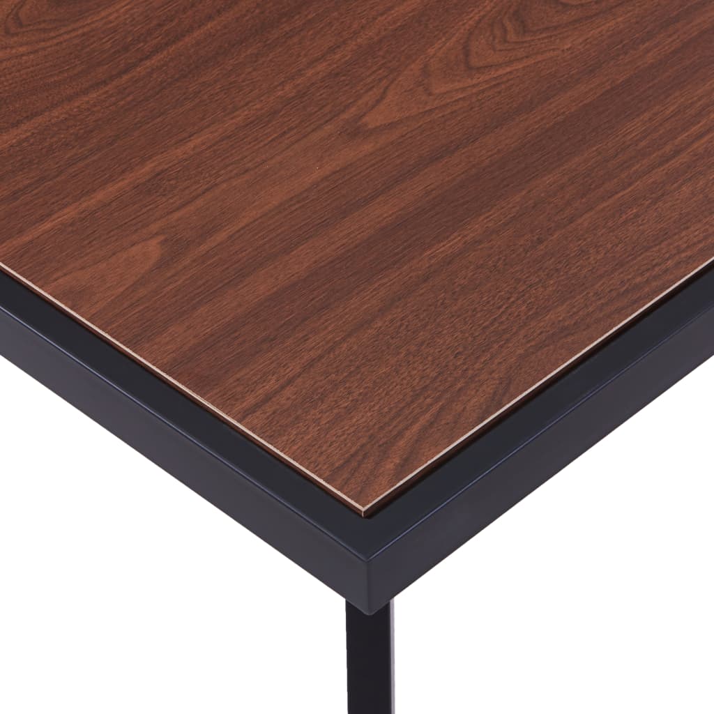 Ruokapöytä tumma puu ja musta 120x60x75 cm MDF - Sisustajankoti.fi