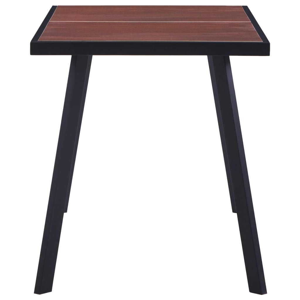 Ruokapöytä tumma puu ja musta 140x70x75 cm MDF - Sisustajankoti.fi