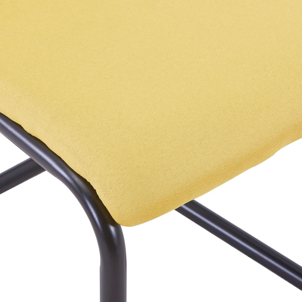 Ruokatuolit takajalattomat 4 kpl keltainen kangas - Sisustajankoti.fi
