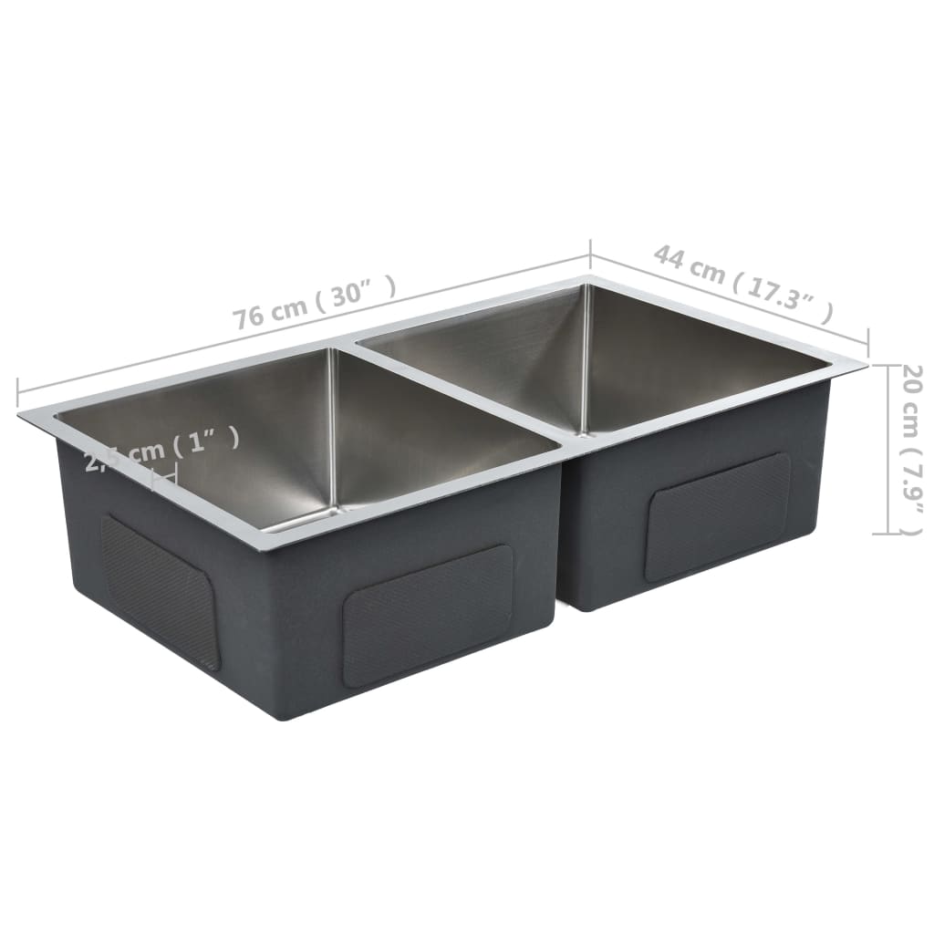 Käsintehty keittiön tiskiallas siivilällä ruostumaton teräs - Sisustajankoti.fi