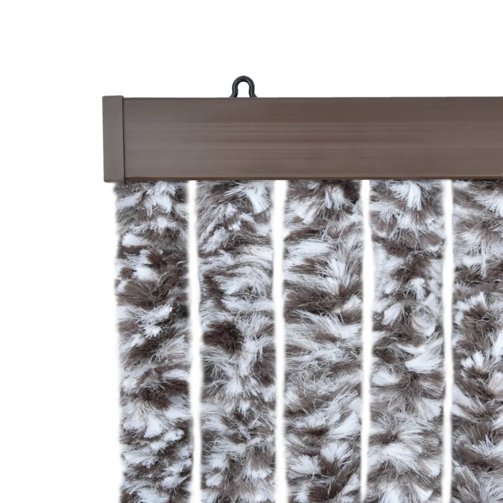 Hyönteisverho ruskea ja beige 90x220 cm Chenille - Sisustajankoti.fi