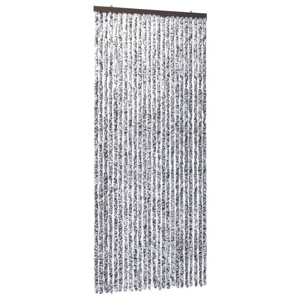 Hyönteisverho ruskea ja beige 100x220 cm Chenille - Sisustajankoti.fi