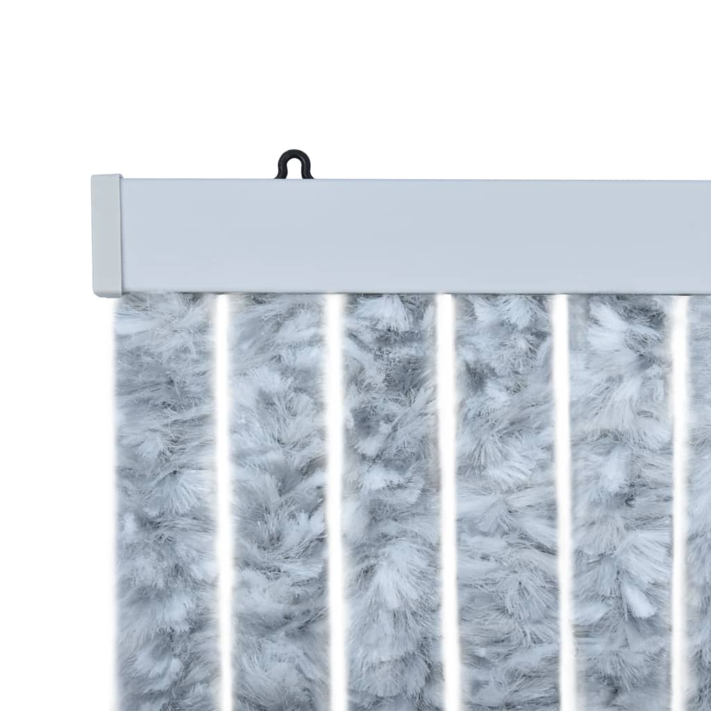 Hyönteisverho valkoinen ja harmaa 90x220 cm Chenille - Sisustajankoti.fi