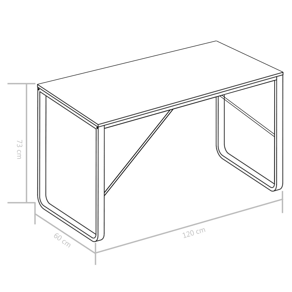 Tietokonepöytä musta 120x60x73 cm - Sisustajankoti.fi