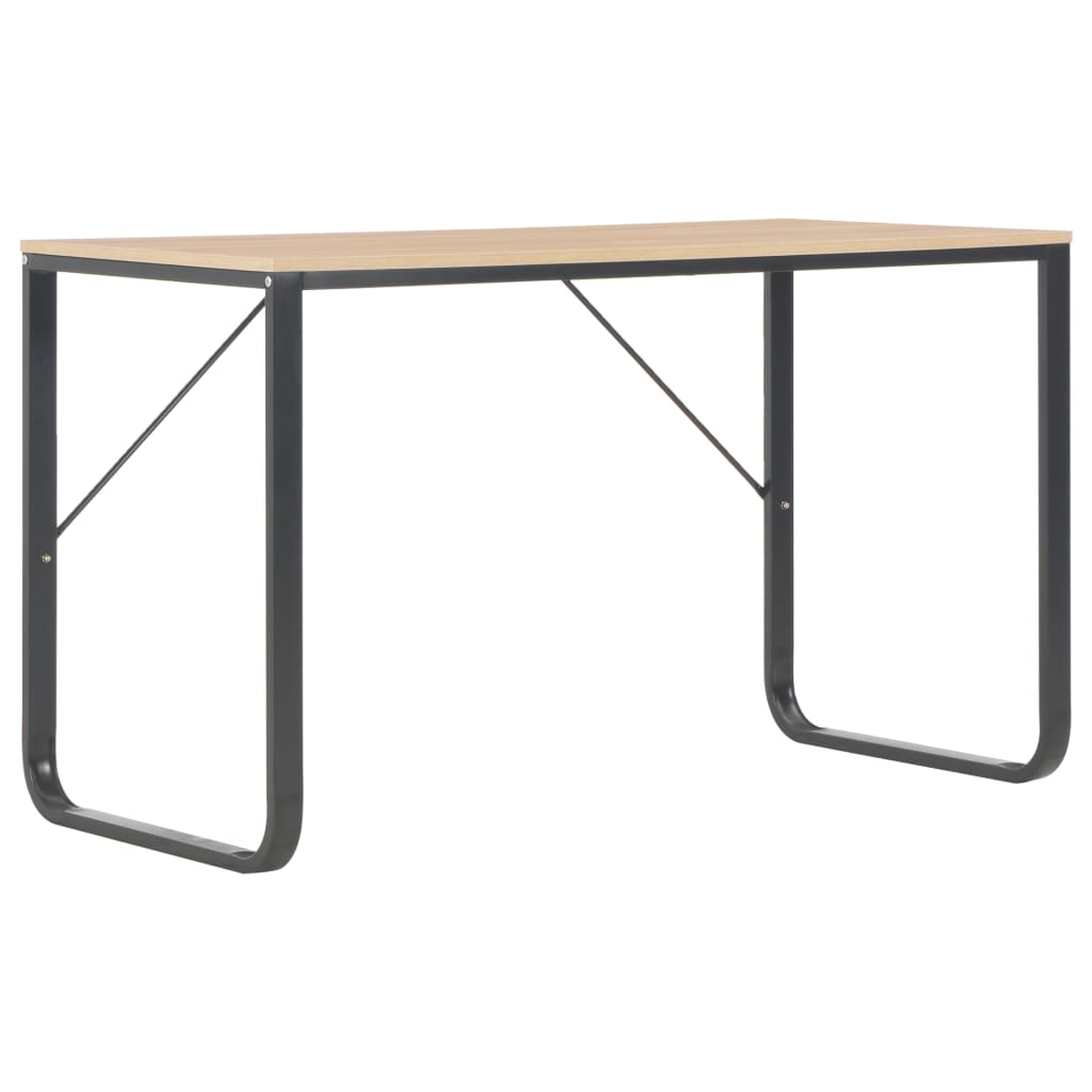 Tietokonepöytä musta ja tammi 120x60x73 cm - Sisustajankoti.fi