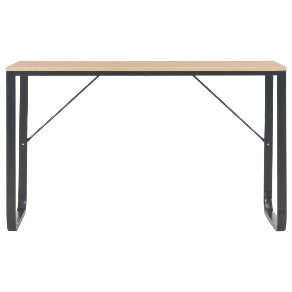 Tietokonepöytä musta ja tammi 120x60x73 cm - Sisustajankoti.fi