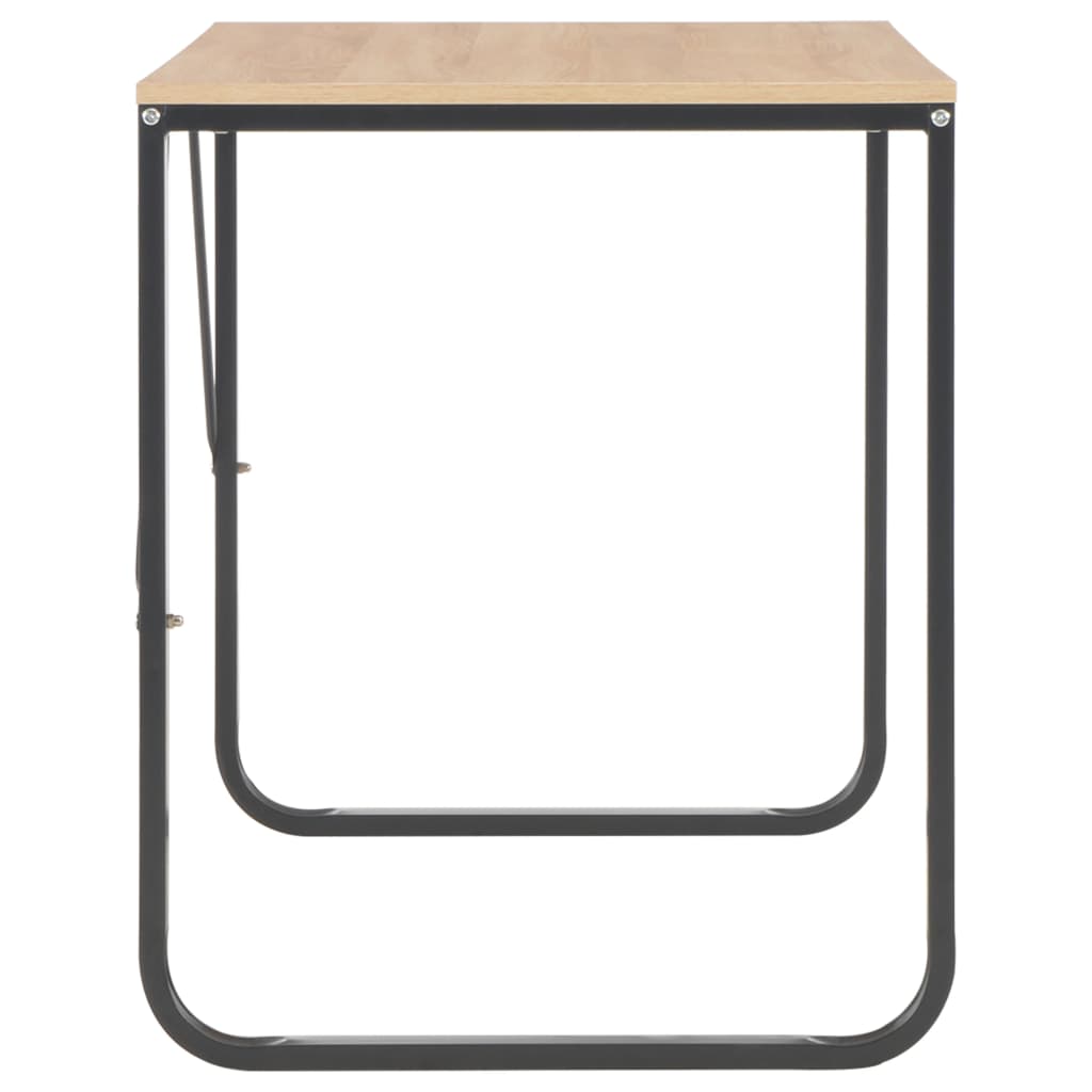 Tietokonepöytä musta ja tammi 120x60x73 cm - Sisustajankoti.fi