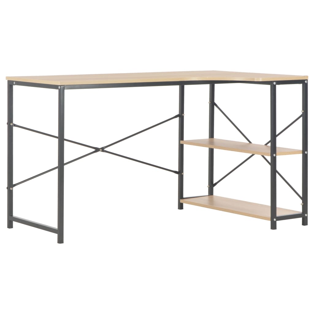 Tietokonepöytä 120x72x70 cm musta ja tammi - Sisustajankoti.fi