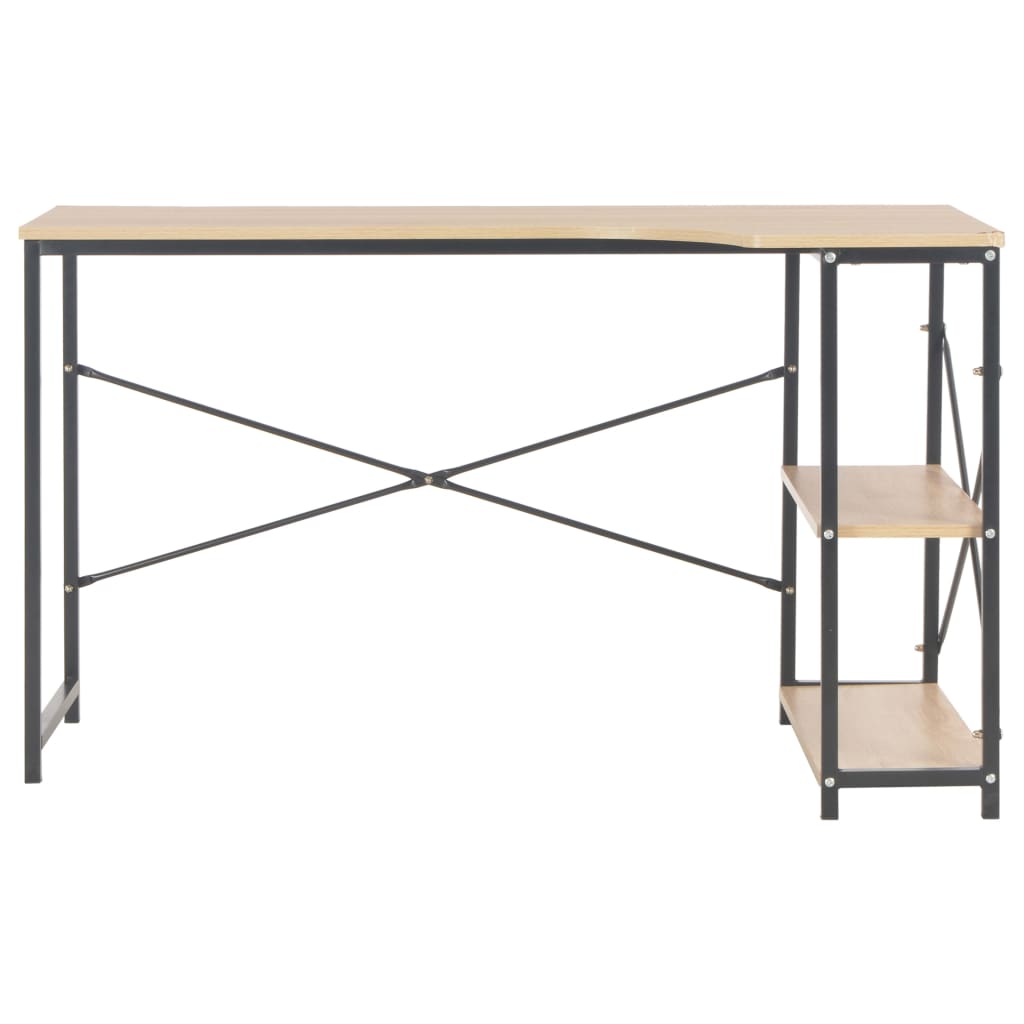 Tietokonepöytä 120x72x70 cm musta ja tammi - Sisustajankoti.fi