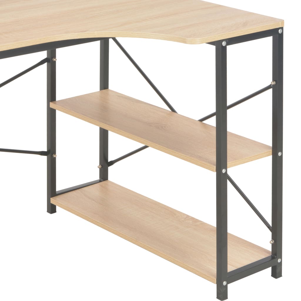 Tietokonepöytä 120x72x70 cm musta ja tammi - Sisustajankoti.fi