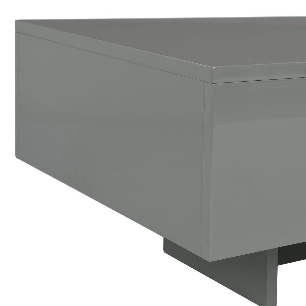 Sohvapöytä korkeakiiltoinen harmaa 115x55x31 cm MDF - Sisustajankoti.fi