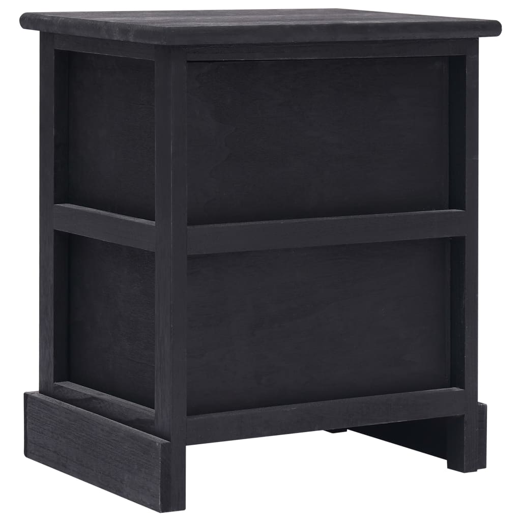 Yöpöydät 2kpl musta 38x28x45 cm keisaripuu - Sisustajankoti.fi