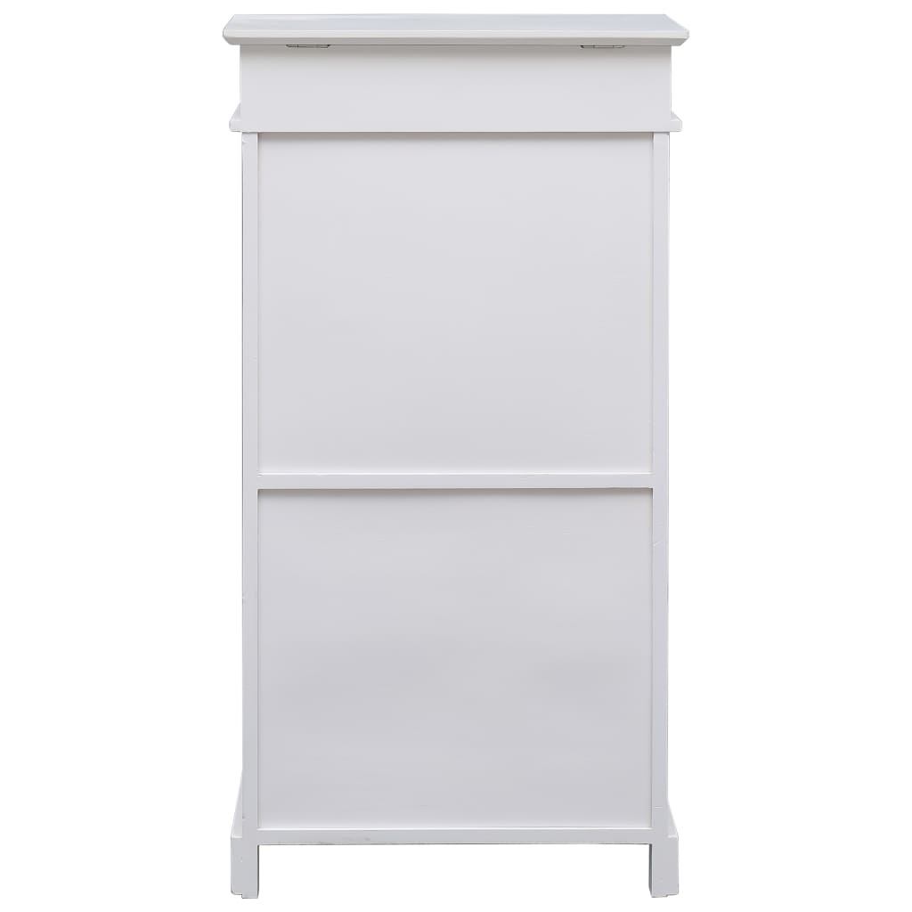 Kenkäkaappi valkoinen 50x28x98 cm keisaripuu - Sisustajankoti.fi