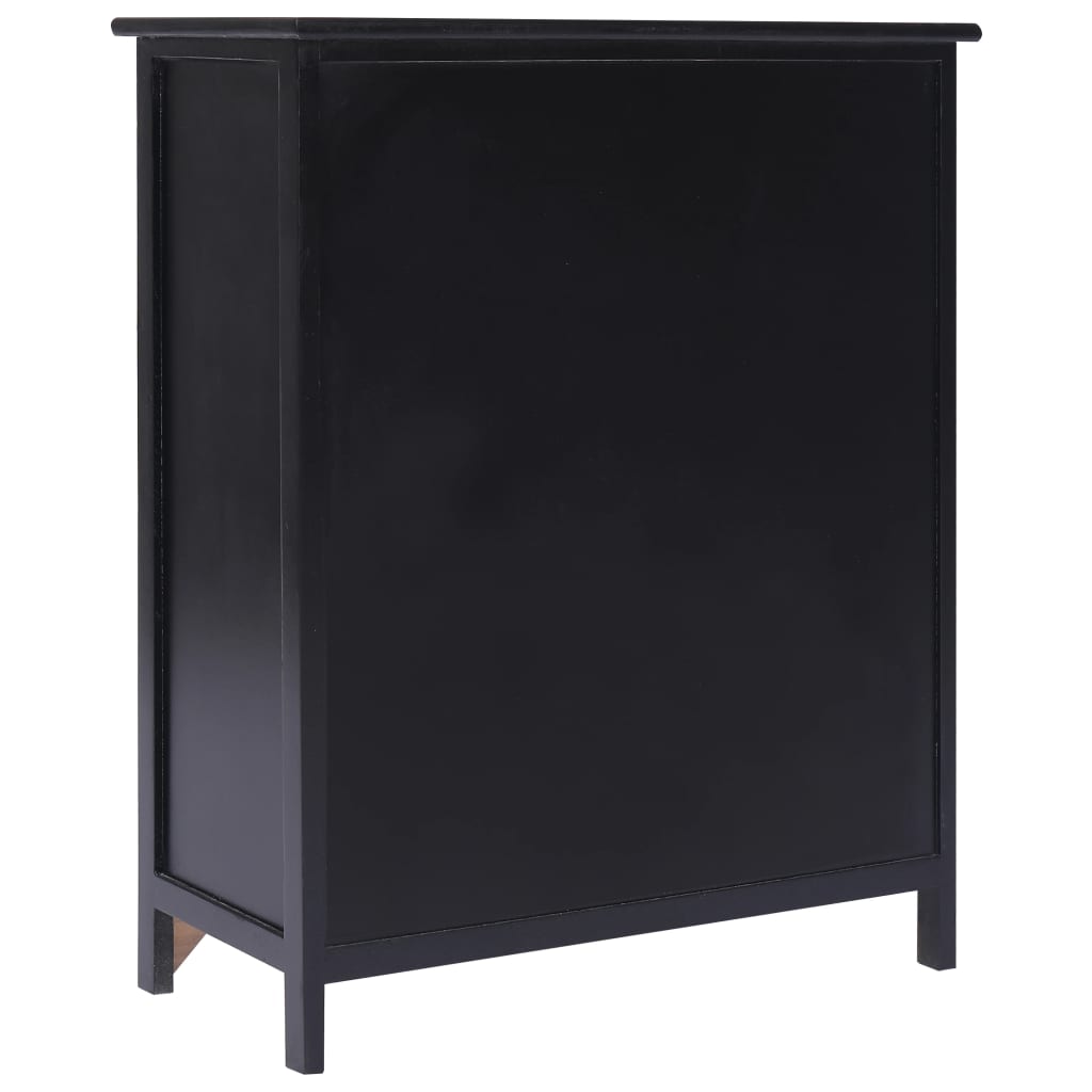 Sivukaappi musta 60x30x75 cm keisaripuu - Sisustajankoti.fi
