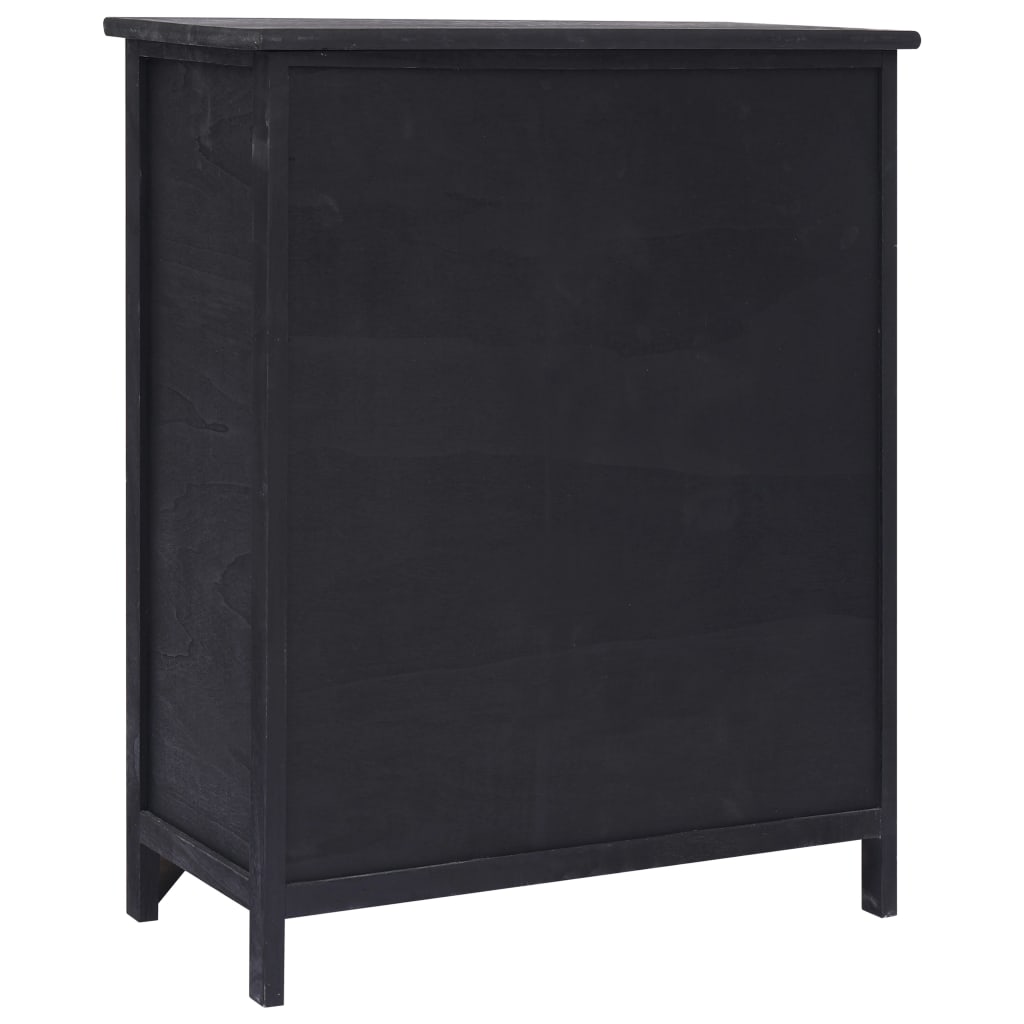 Sivukaappi musta 60x30x75 cm keisaripuu - Sisustajankoti.fi