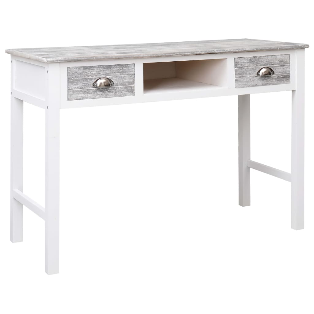 Kirjoituspöytä harmaa 110x45x76 cm puinen - Sisustajankoti.fi